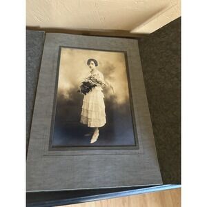 1920 Large Antique Woman In A Wedding Dress Photograph, Flapper Art Deco 14x10"